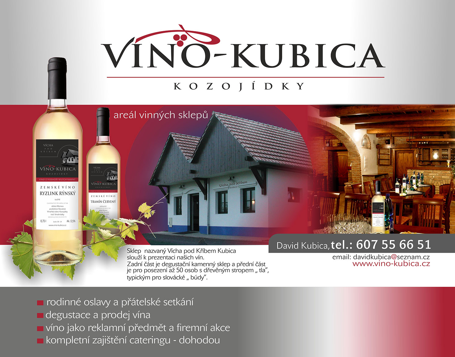 Víno Kubica - vizitka